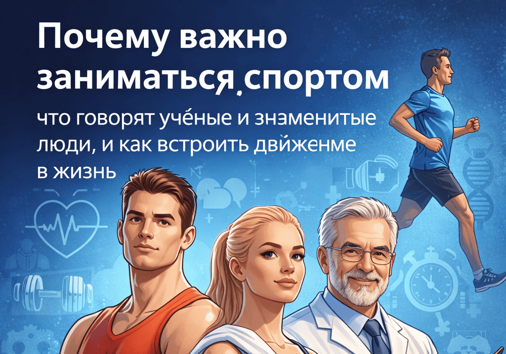 Почему важно заниматься спортом: что говорят учёные и знаменитые люди, и как встроить движение в жизнь