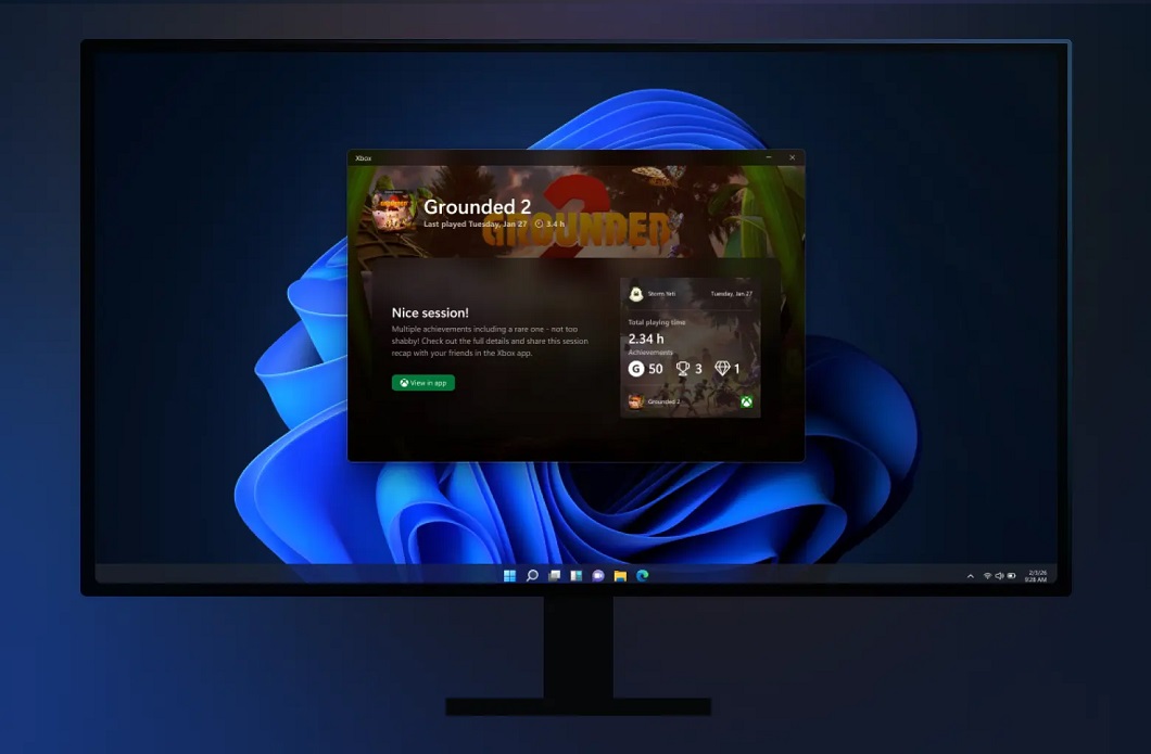 Microsoft тестирует «Обзоры игровых сессий» (Postgame Recaps) в приложении Xbox для ПК на Windows