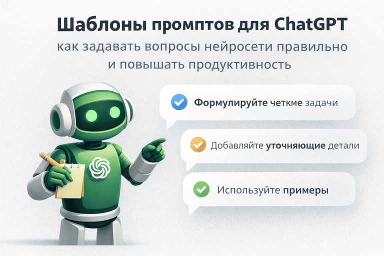 Шаблоны промптов для ChatGPT: как задавать вопросы нейросети правильно и повышать продуктивность